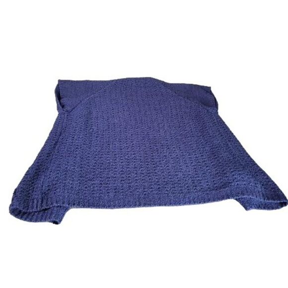 Vintage Bonnie Lee Leroy Cardigan Women Sz 48‎ Blue Cable Knit Pockets Workwear - Picture 7 of 7